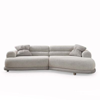 Calibra 4+3-Seater Fabric Sofa Set - Light Grey - With 2-Year Warranty