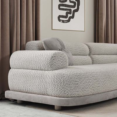 Calibra 4+3-Seater Fabric Sofa Set - Light Grey - With 2-Year Warranty