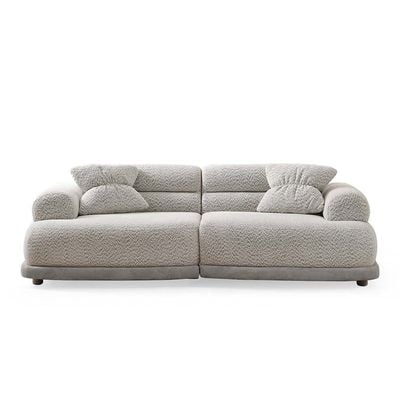 Calibra 3 Seater Fabric Sofa -Light Brown /Grey