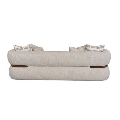 Velarion 3 Seater Fabric Sofa - Light Grey