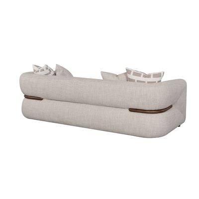 Velarion 3 Seater Fabric Sofa - Light Grey