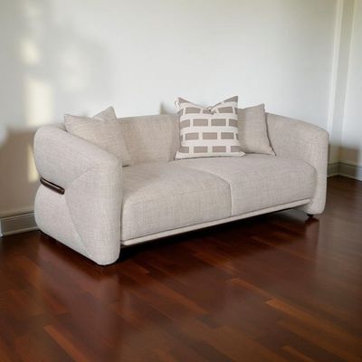 Velarion 2 Seater Fabric Sofa - Light Grey