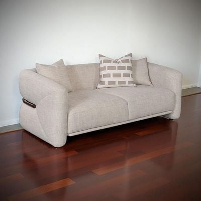 Velarion 2 Seater Fabric Sofa - Light Grey