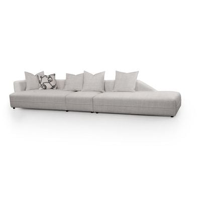 Riveror Sectional Fabric Corner Sofa - Beige
