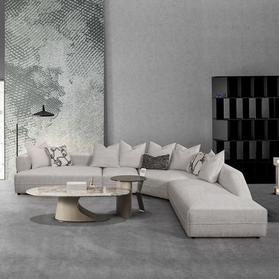 Riveror Sectional Fabric Corner Sofa - Beige