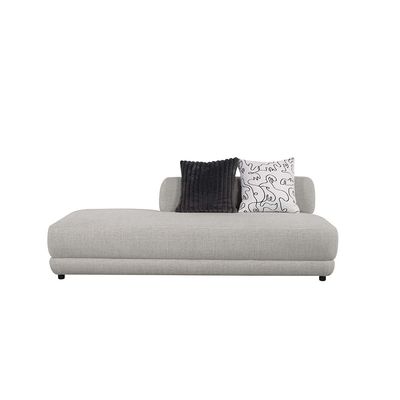 Dustin Sectional Fabric Corner Sofa Set - Light Grey