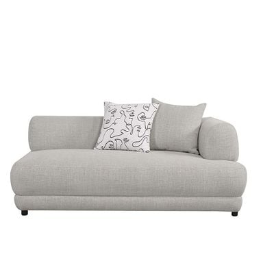Dustin Sectional Fabric Corner Sofa - Light Grey