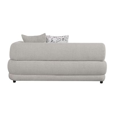 Dustin Sectional Fabric Corner Sofa - Light Grey