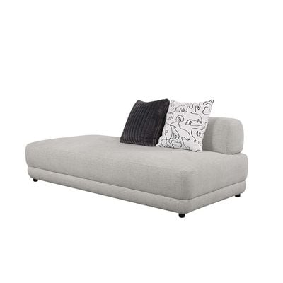 Dustin Sectional Fabric Corner Sofa - Light Grey