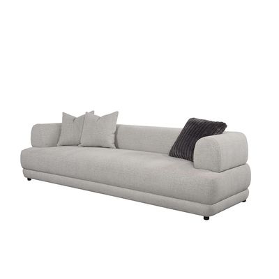 Dustin 4 Seater Fabric Sofa - Light Grey