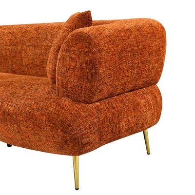 Feraz 3 + 2 Fabric Sofa Set - Orange - With 2-Year Warranty