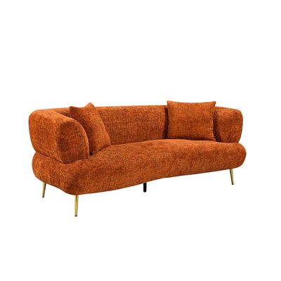 Feraz 3 + 2 Fabric Sofa Set - Orange - With 2-Year Warranty