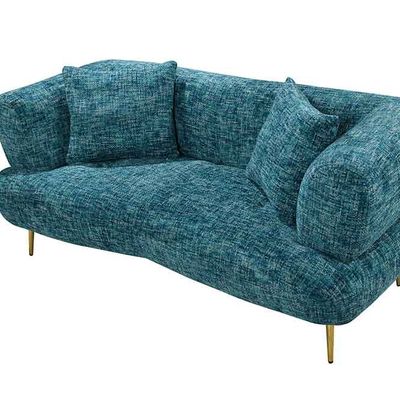 Feraz 3 + 2 Fabric Sofa Set - Aquamarine Blue