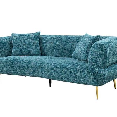 Feraz 3 + 2 Fabric Sofa Set - Aquamarine Blue