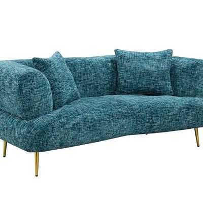 Feraz 3 + 2 Fabric Sofa Set - Aquamarine Blue