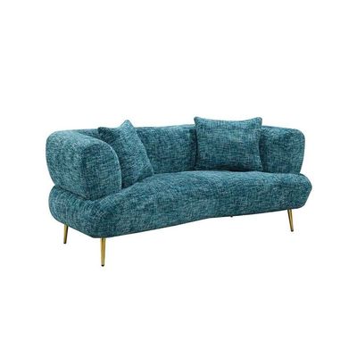 Feraz 5-Seater Fabric Sofa Set - Aquamarine Blue - With 2-Year Warranty