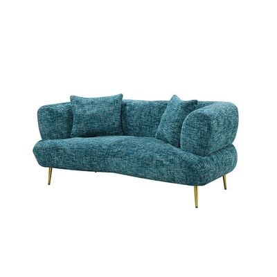 Feraz 5-Seater Fabric Sofa Set - Aquamarine Blue - With 2-Year Warranty