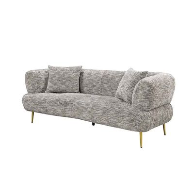 Feraz 5-Seater Fabric Sofa Set - Light Grey - With 2-Year Warranty