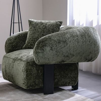 Trinity Fabric 1 Seater Sofa - Green Trinity Fabric 1 Seater Sofa - Green
