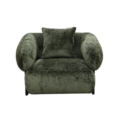 Trinity Fabric 1 Seater Sofa - Green