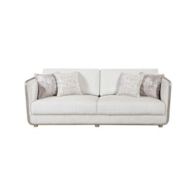 Niferu 3+2+1 Seater Fabric Sofa - Beige / Brown