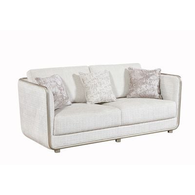 Niferu 2 Seater Fabric Sofa - Beige / Brown