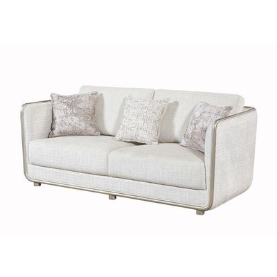 Niferu 2 Seater Fabric Sofa - Beige / Brown