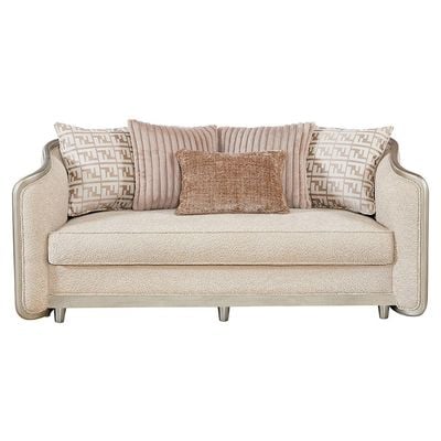 Arwanda 2 Seater Fabric Sofa - Beige / Brown