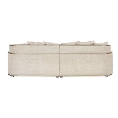 Arwanda 4 Seater Fabric Sofa - Beige / Brown