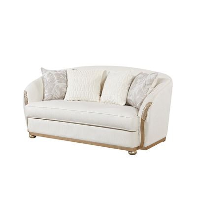 Granado 2 Seater Fabric Sofa - Beige / Brown