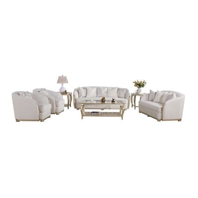 Granado 3 Seater Fabric Sofa - Beige / Brown