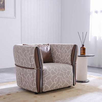 Union 1 Seater Fabric Sofa -  Beige / Brown