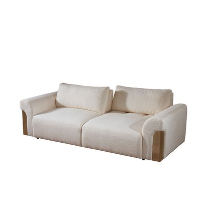 Cooper 3 Seater Fabric Sofa -  Beige / Brown