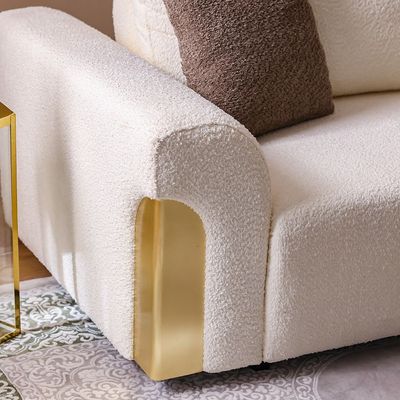 Cooper 3 Seater Fabric Sofa -  Beige / Brown