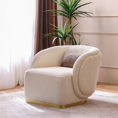 Cooper 3+1+1 Seater Fabric Sofa Set -  Beige / Brown