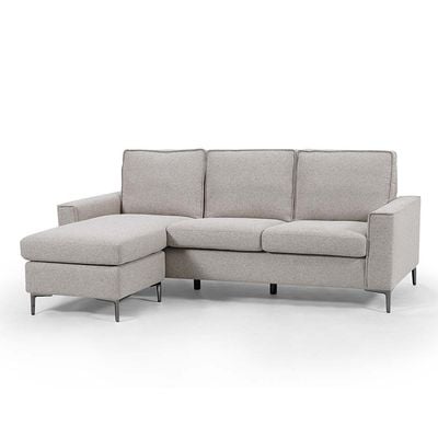 Soderman Reversible  Corner Fabric  Sofa - Light Grey