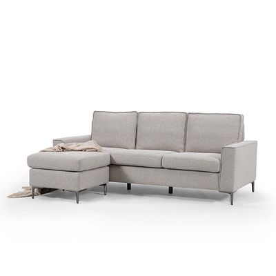 Soderman Reversible  Corner Fabric  Sofa - Light Grey