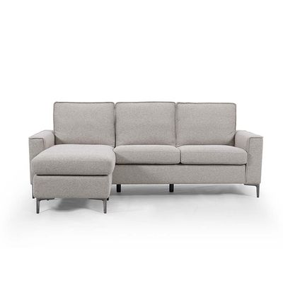 Soderman Reversible Corner Fabric Sofa - Light Grey - With 2-Year Warranty