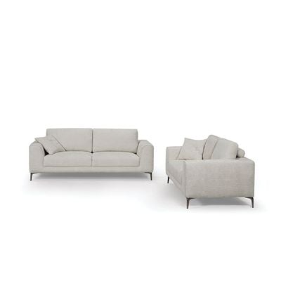 Darcia 5-Seater Fabric Sofa Set - Light Grey - With 2-Year Warranty