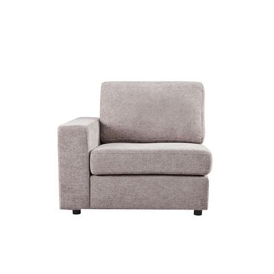 Odum 1-Seater Fabric Sofa with Left Arm - Brown - With 2-Year Warranty