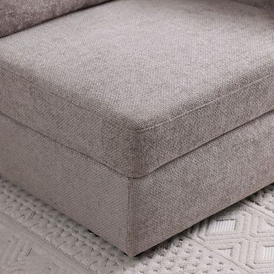 Odum 1-Seater Fabric Sofa with Right Arm - Brown - With 2-Year Warranty