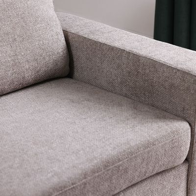Odum 1-Seater Fabric Sofa with Right Arm - Brown - With 2-Year Warranty