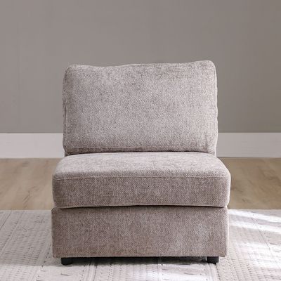 Odum 1-Seater Armless Sofa - Brown - With 2-Year Warranty