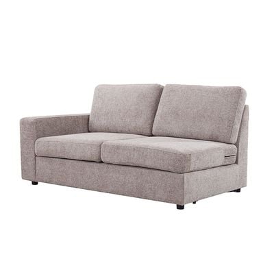 Odum 2-Seater Fabric Sofa with Left Arm - Brown - With 2-Year Warranty