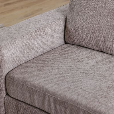 Odum 2-Seater Fabric Sofa with Left Arm - Brown - With 2-Year Warranty