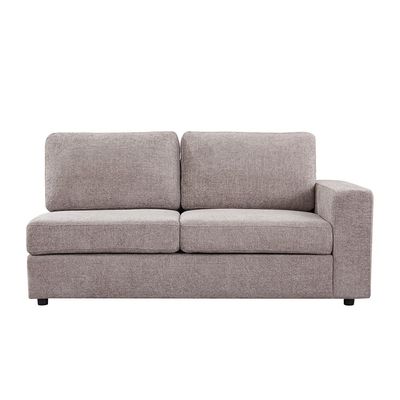 Odum 2-Seater Fabric Sofa with Right Arm - Brown - With 2-Year Warranty