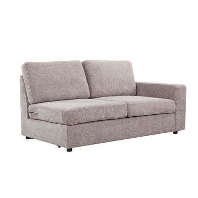 Odum 2-Seater Fabric Sofa with Right Arm - Brown - With 2-Year Warranty