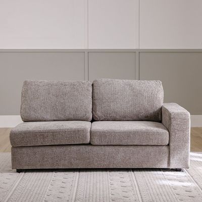 Odum 2-Seater Fabric Sofa with Right Arm - Brown - With 2-Year Warranty
