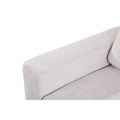 Odum 1-Seater Fabric Sofa with Left Arm - Grey/White - With 2-Year Warranty