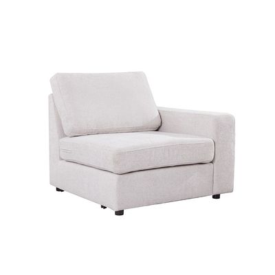 Odum 1-Seater Fabric Sofa with Right Arm - Grey/White - With 2-Year Warranty